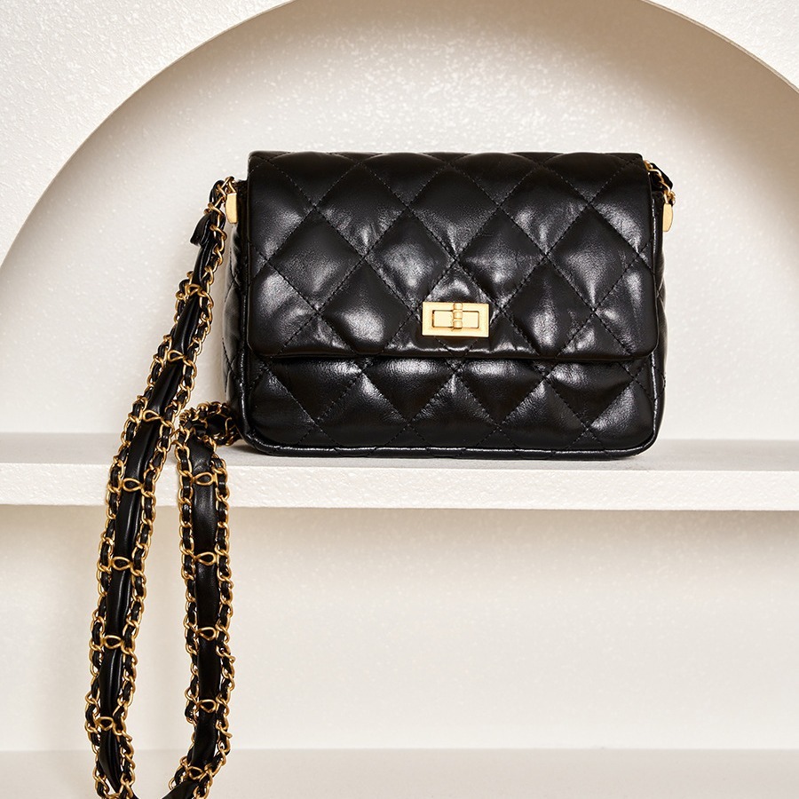 New Black Gold Castle Messenger Bag - Image 9