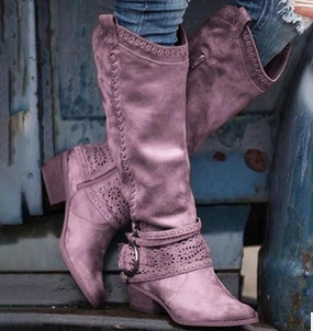 Martin boots, women's medium boots, Knights' boots - Image 4