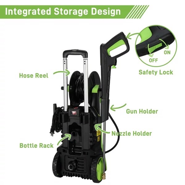 High Pressure Portable Cleaning Machine – Green - Image 4