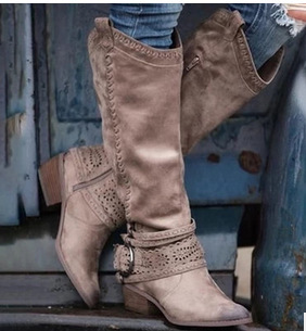 Martin boots, women's medium boots, Knights' boots - Image 3