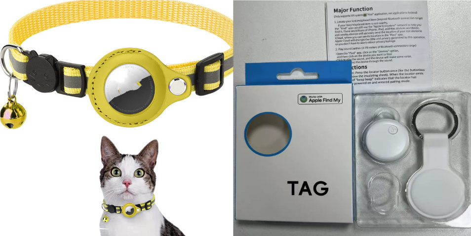 Reflective Collar Waterproof Holder Case For Airtag Air Tag Airtags Protective Cover Cat Dog Kitten Puppy Nylon Collar - Image 6