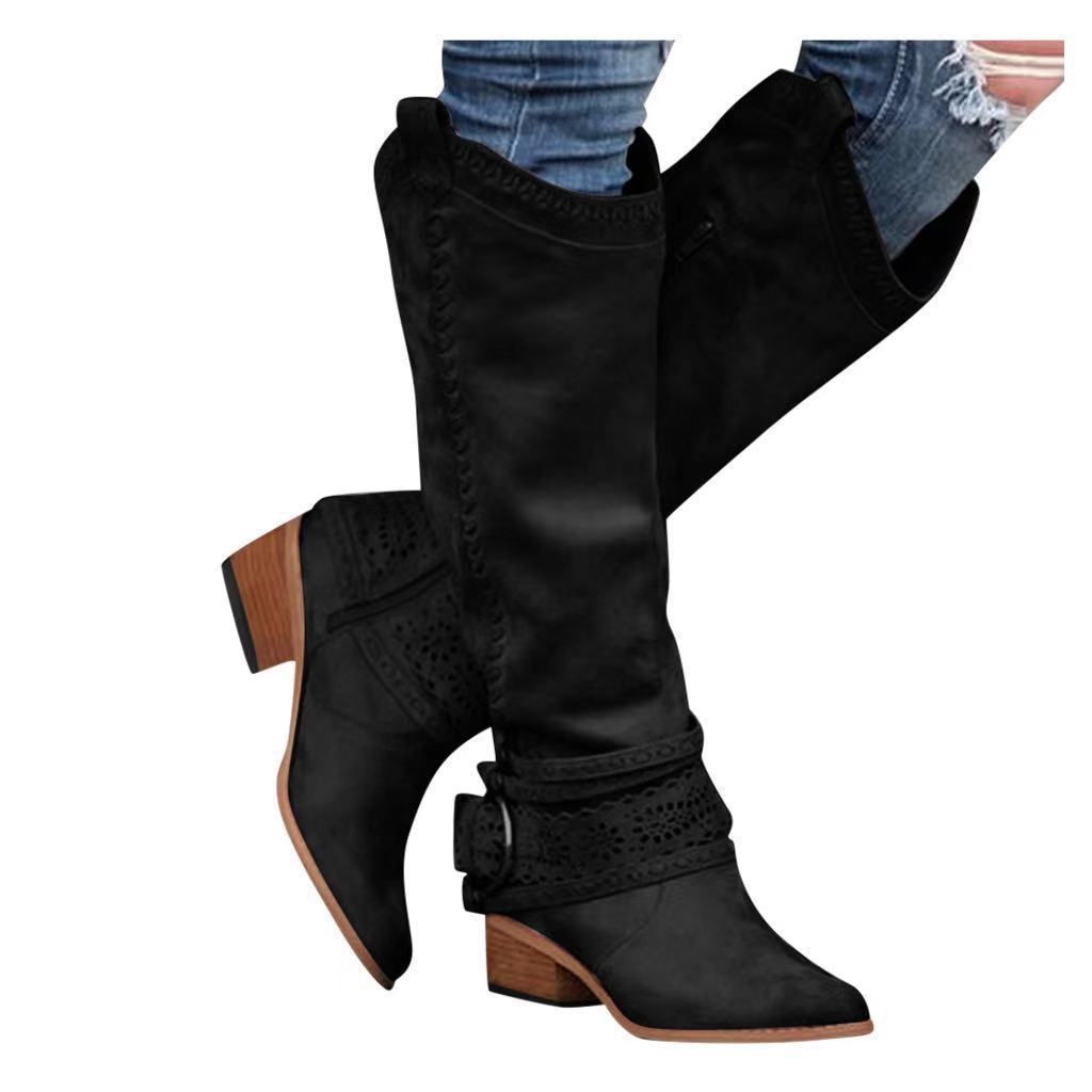 Martin boots, women's medium boots, Knights' boots - Image 2