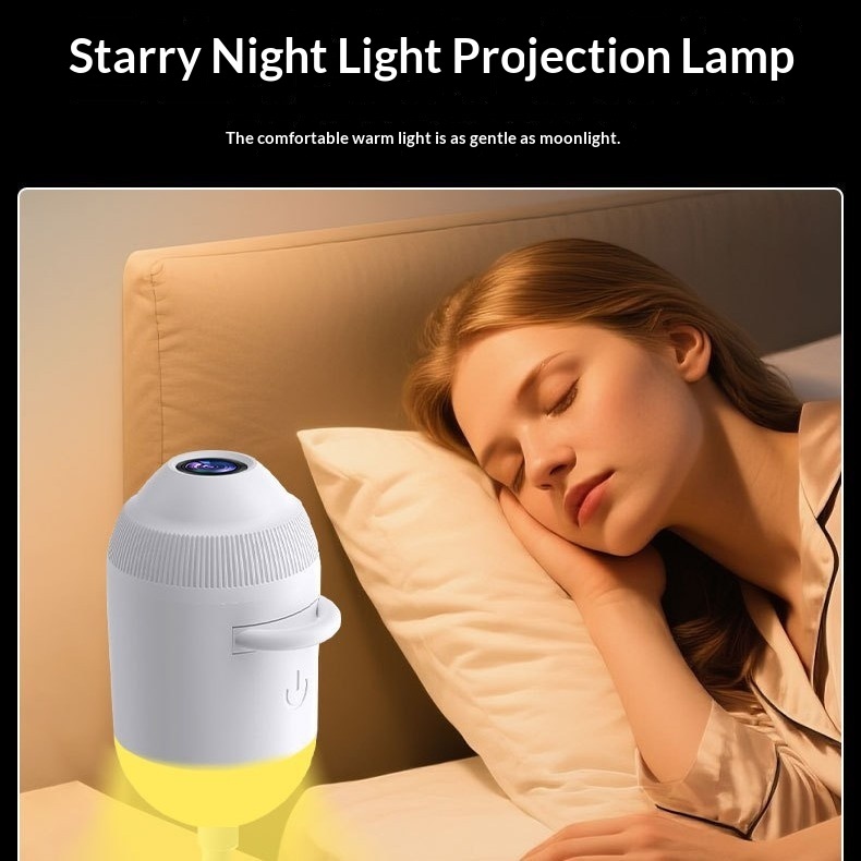 Starry Night Light Projector - Bedroom Ambiance Galaxy Star Projection Lamp for Romantic Ceiling Decor - Image 5