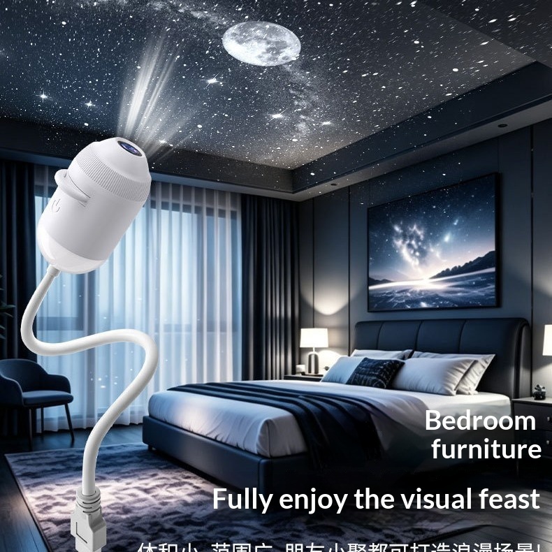 Starry Night Light Projector - Bedroom Ambiance Galaxy Star Projection Lamp for Romantic Ceiling Decor - Image 10