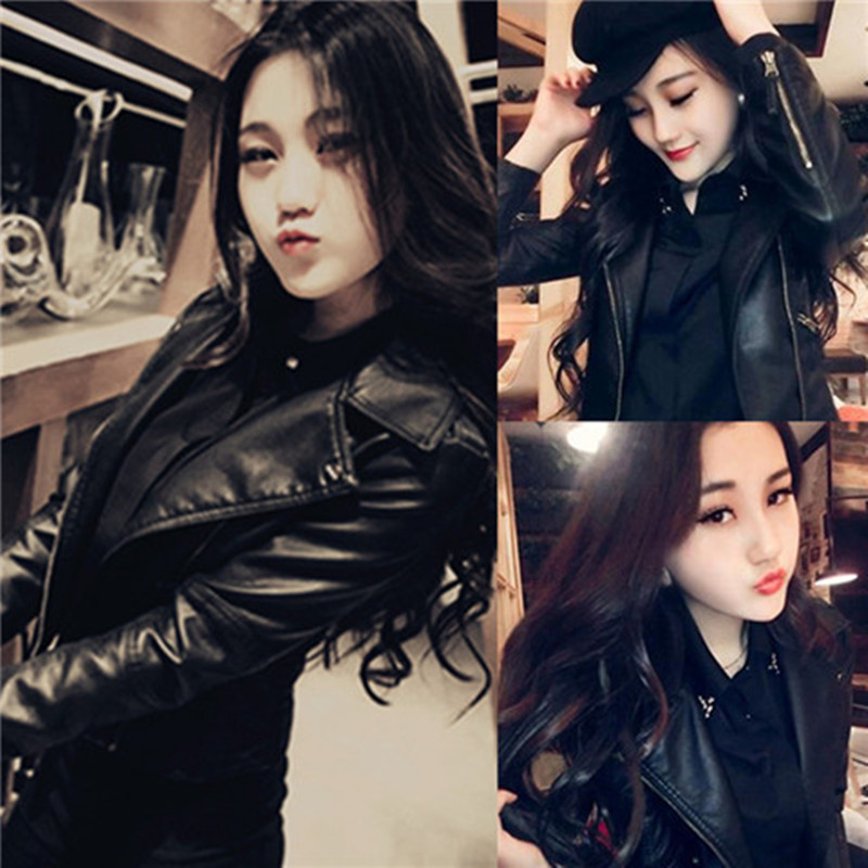Loose Leather Jacket Motorcycle Female - Image 2