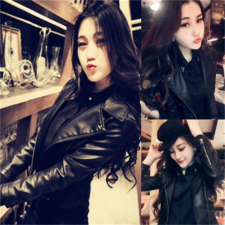 Loose Leather Jacket Motorcycle Female - Image 5