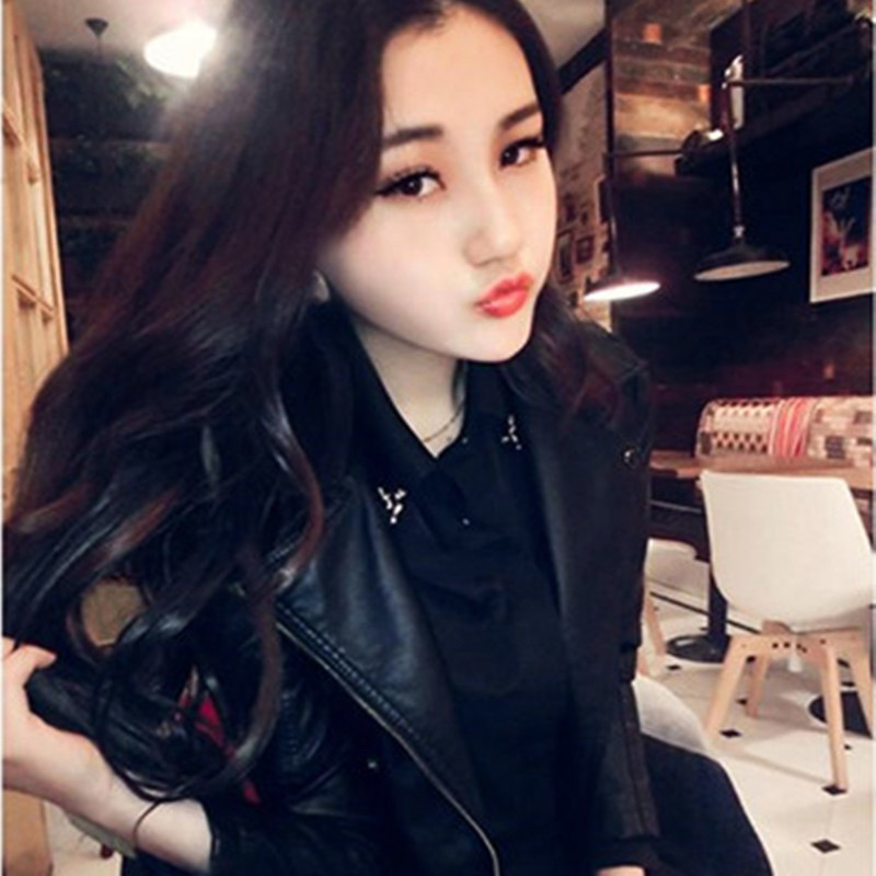 Loose Leather Jacket Motorcycle Female - Image 6